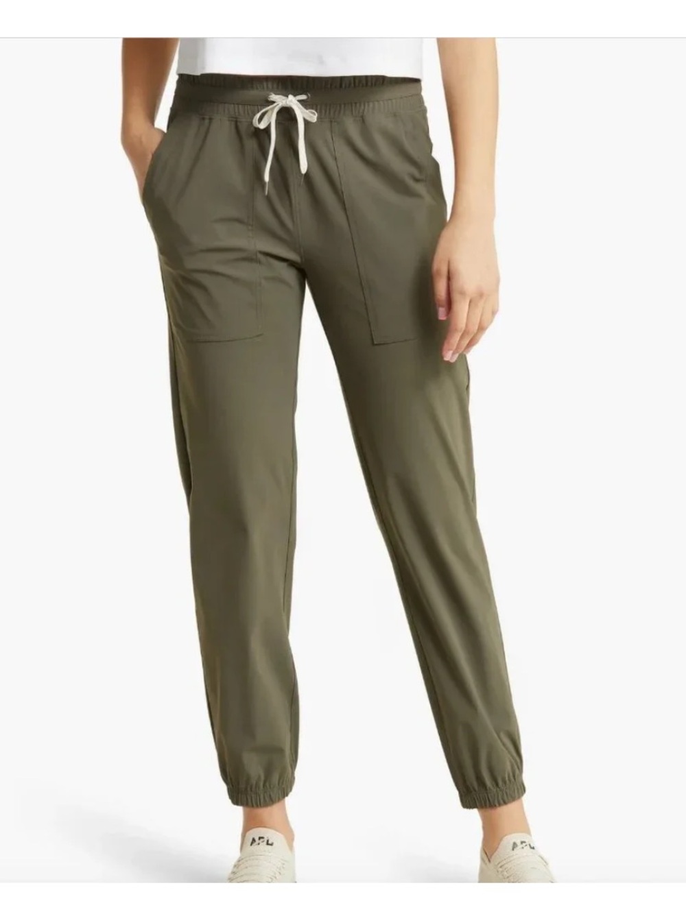 Vuori Meta Jogger Small Green Stretch Performance Drawstring Pants V436